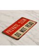 Прикольная табличка "Private Sign / Do Not Read", металл, 15х30 см.