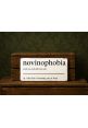 Прикольная табличка "Novinophobia", металл, 15х30 см.