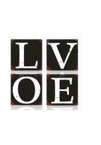 Набор жестяных табличек L.O.V.E.