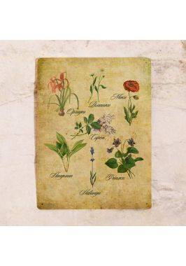 Жестяная табличка Цветы