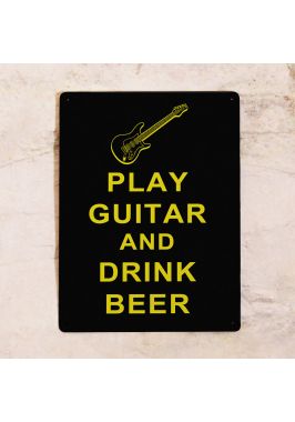 Жестяная табличка Play guitar Жестяная табличка Play guitar