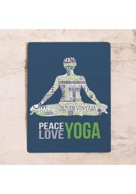 Жестяная табличка  Yoga