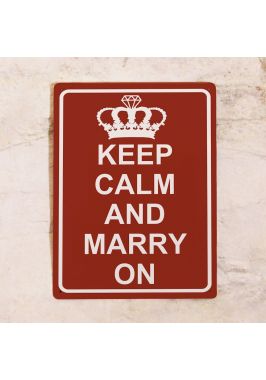 Жестяная табличка Marry on
