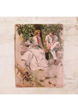 Старинная табличка из металла Старинная табличка из металла