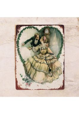 Старинная металлическая табличка Старинная металлическая табличка