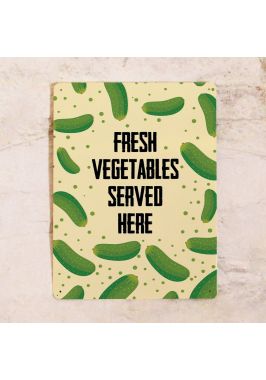 Декоративная табличка Fresh vegetables Декоративная табличка Fresh vegetables