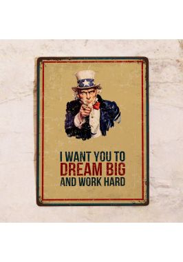 Декоративная табличка I want you to dream big Декоративная табличка I want you to dream big