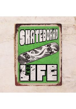 Жестяная табличка Skateboard for Life Жестяная табличка Skateboard for Life