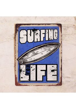 Жестяная табличка Surfing for Life Жестяная табличка Surfing for Life